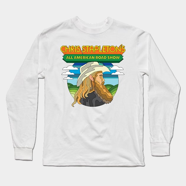 Chris folk_musician_5 Long Sleeve T-Shirt by Kneaded Designs